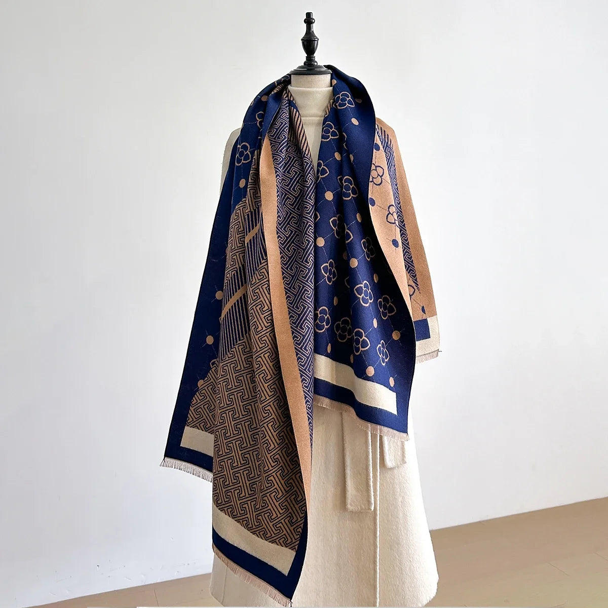 Cashmere Faux Scarf Thick Luxury Shawl