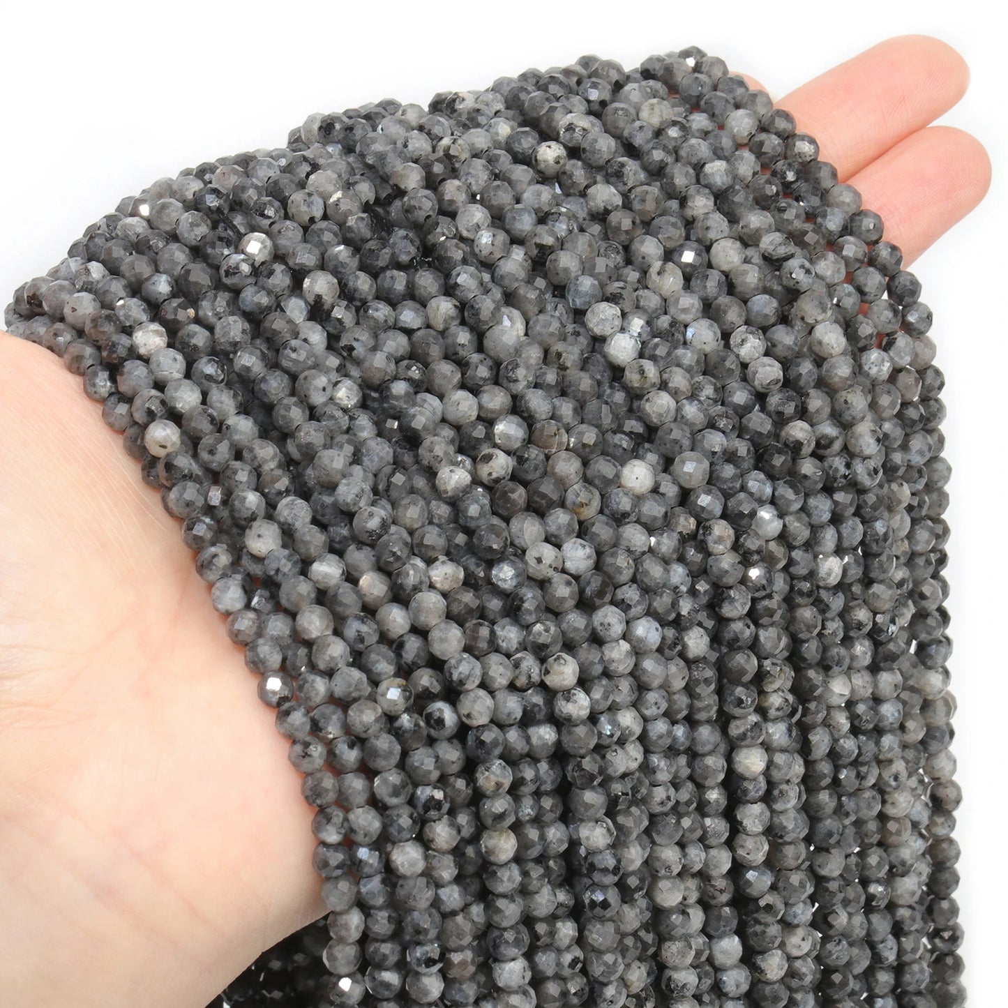 Faceted Natural Stone Beads Amazonite Aquamarine Opal Labradorite for Jewelry