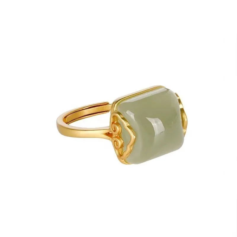 Jade Ring Opening Adjustable for Finger