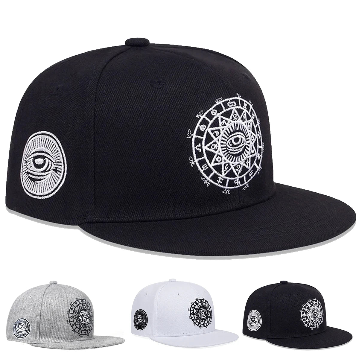 Hat Adjustable Embroidery Big Eye