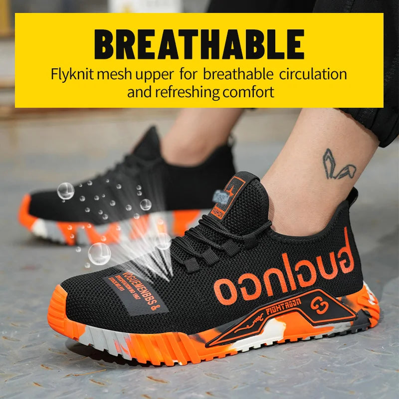 Safety Shoes With Steel Toe Puncture Resistant