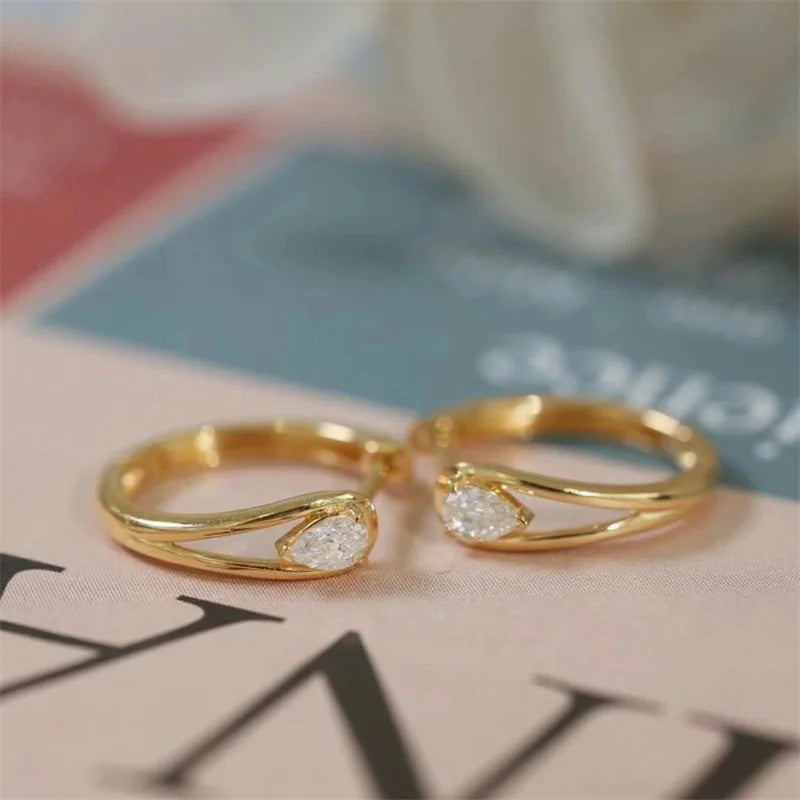 Earring Zircon Gold Plated