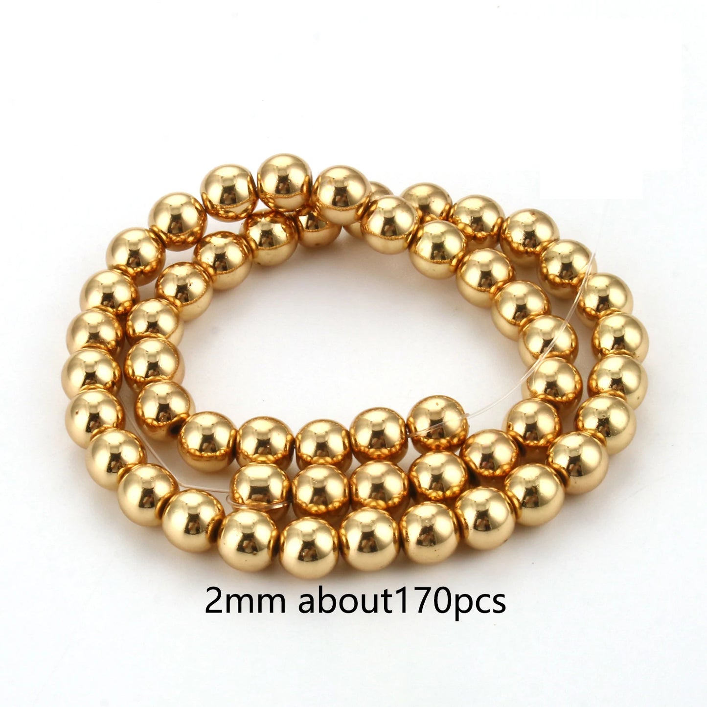 TANANTA Gold Plated Hematite Loose Spacer Beads for Jewelry Making