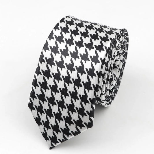 NONECN Musical Notes Printed Necktie With Piano Guitar Pattern
