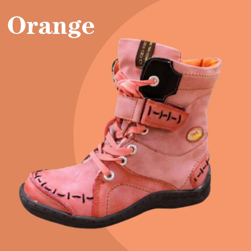 Women Leather Boots Plush Lining