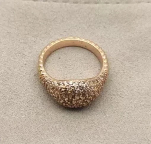 Ring Spiral Design Colored Crystal