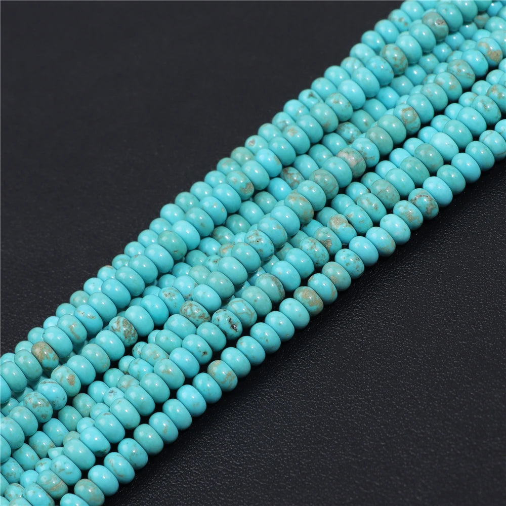 Natural Stone Abacus Shaped Disc Beads For Jewelry Making