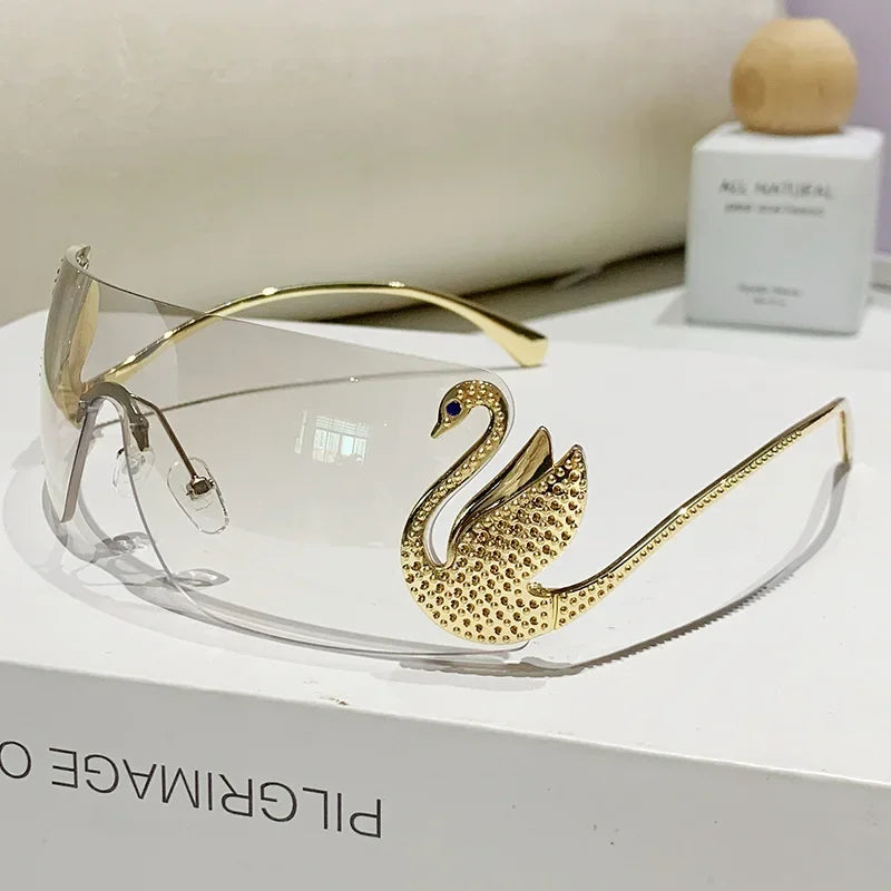 Sunglasses Belanova Swan Shaped Rimless UV400