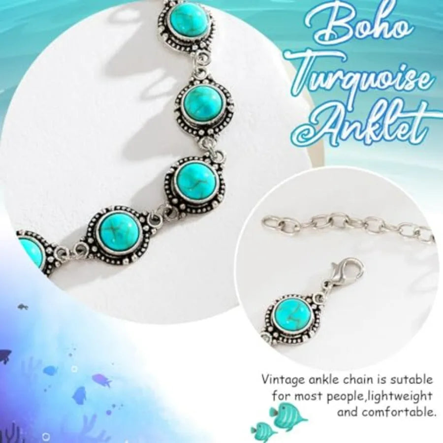 Boho Anklet Adjustable Foot Jewelry For Women Beach Summer