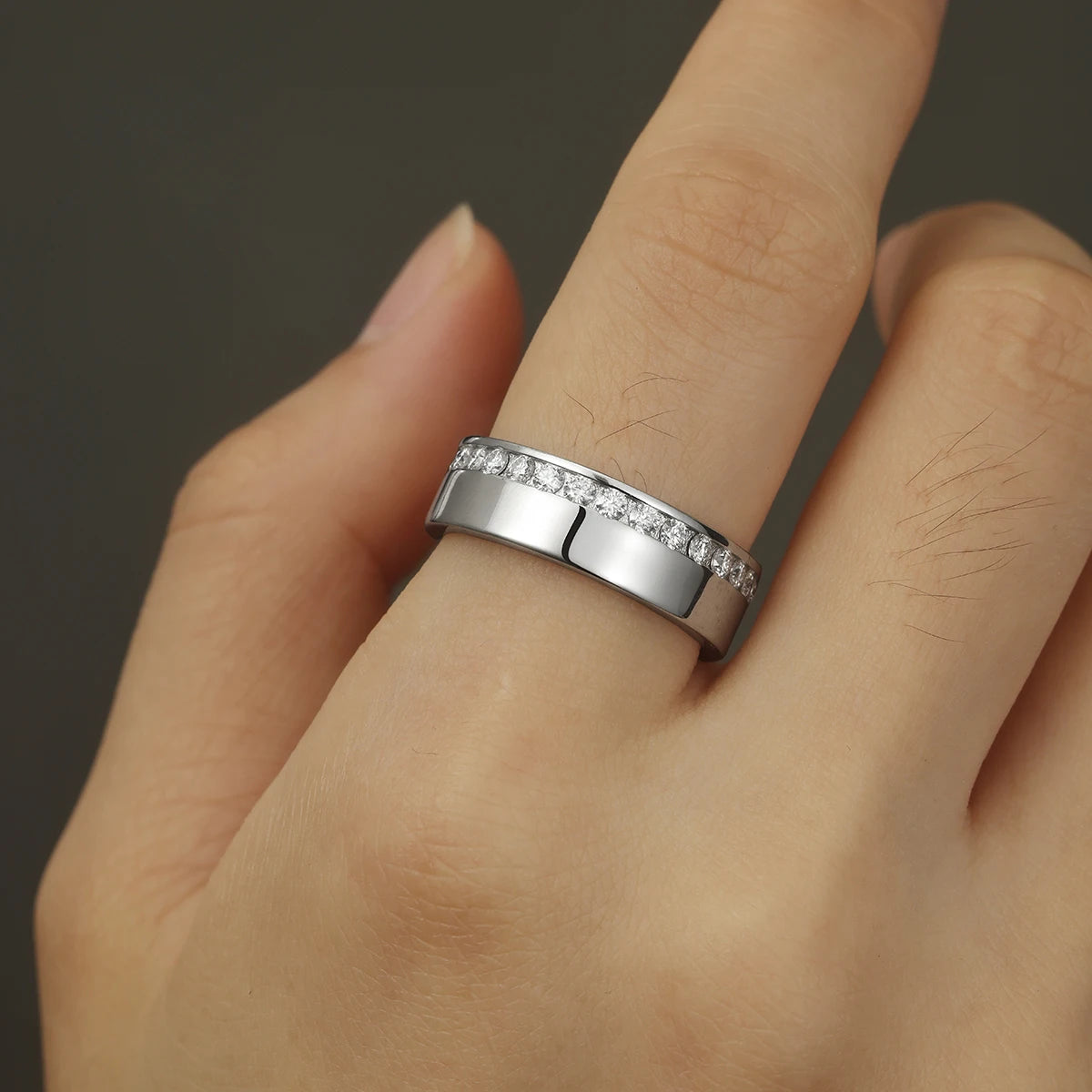 925 Sterling Silver Moissanite Ring
