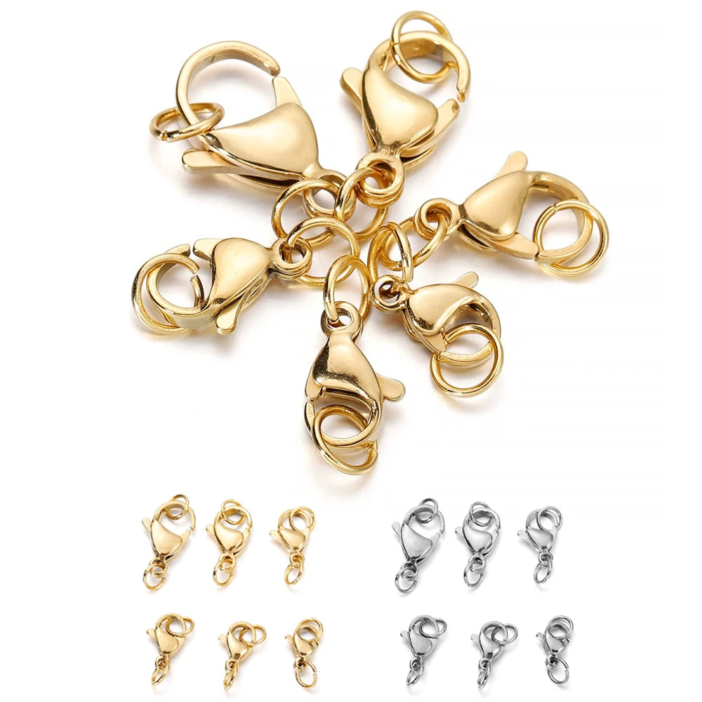YouYoung Stainless Steel Lobster Claw Clasps And Jump Rings Set