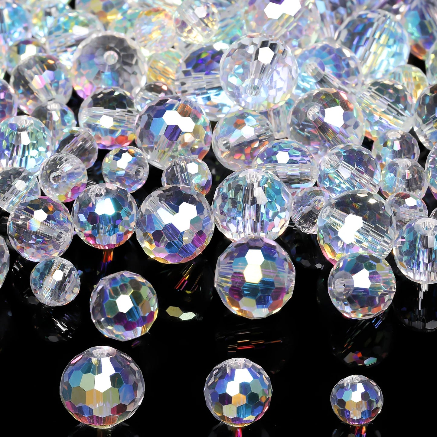 Austrian Crystal Glass Beads Faceted Round Beads For Jewelry Making