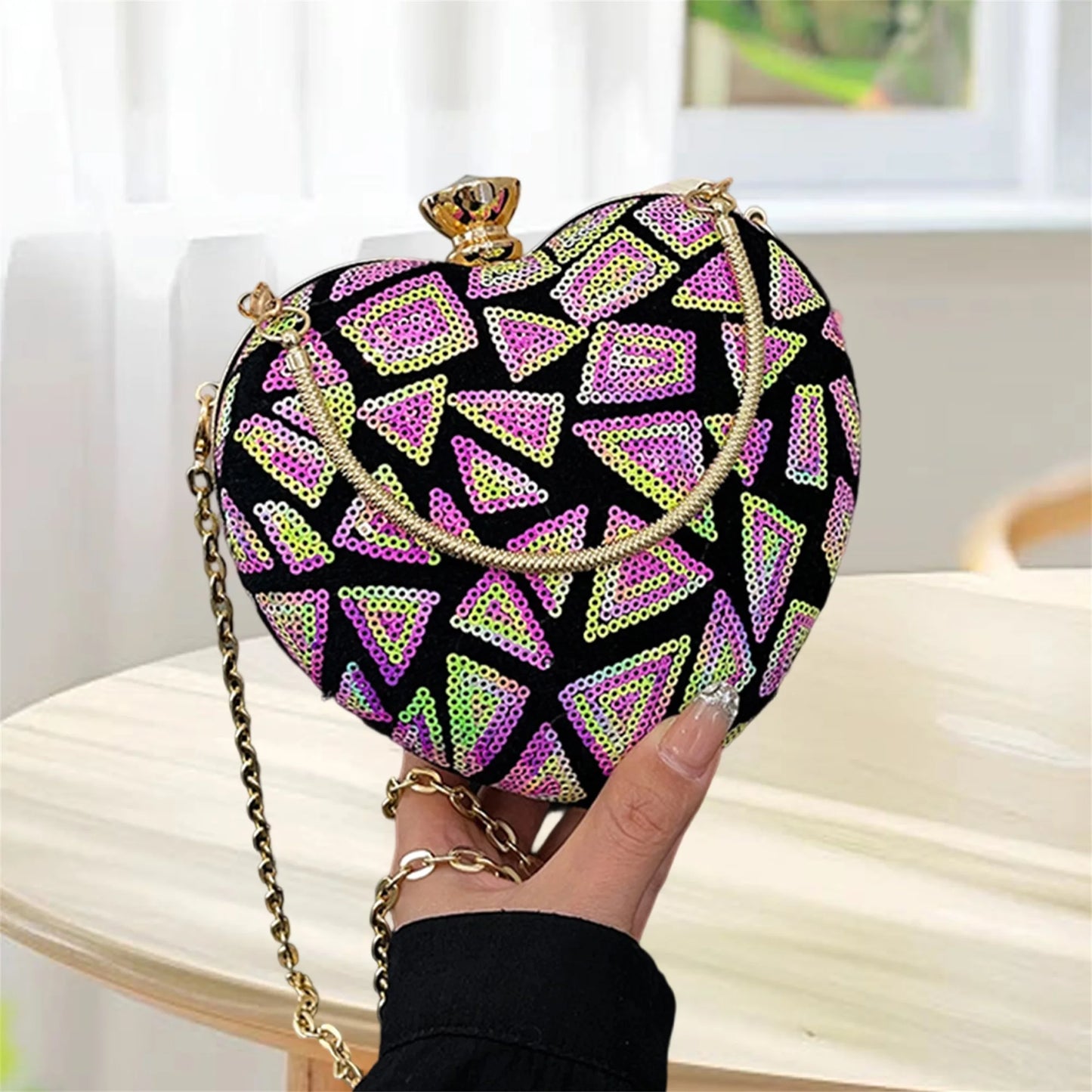 Clutch Purse Detachable Chain