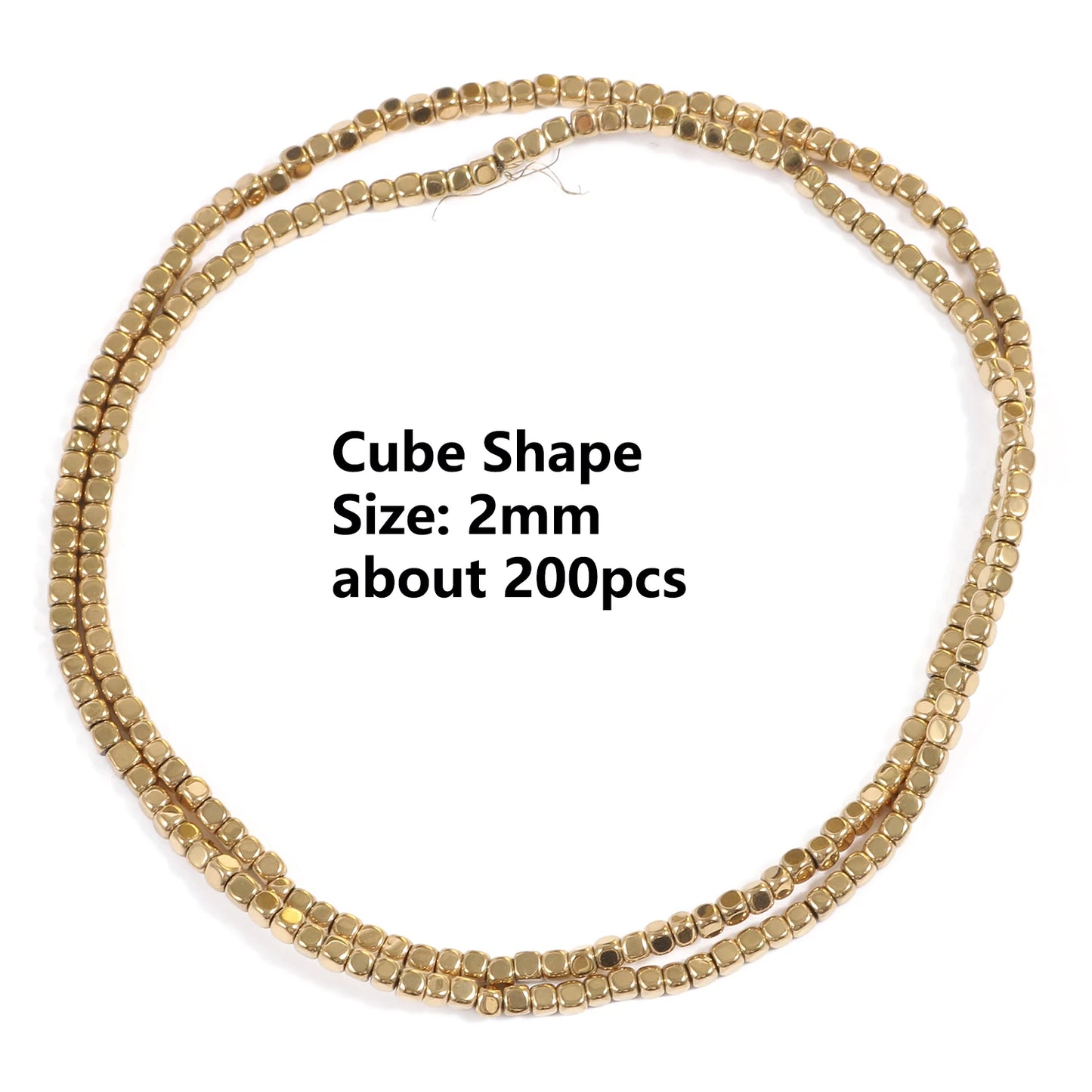 GMB724 Real Gold Plated Hematite Beads Irregular Heart Cube Rondelle