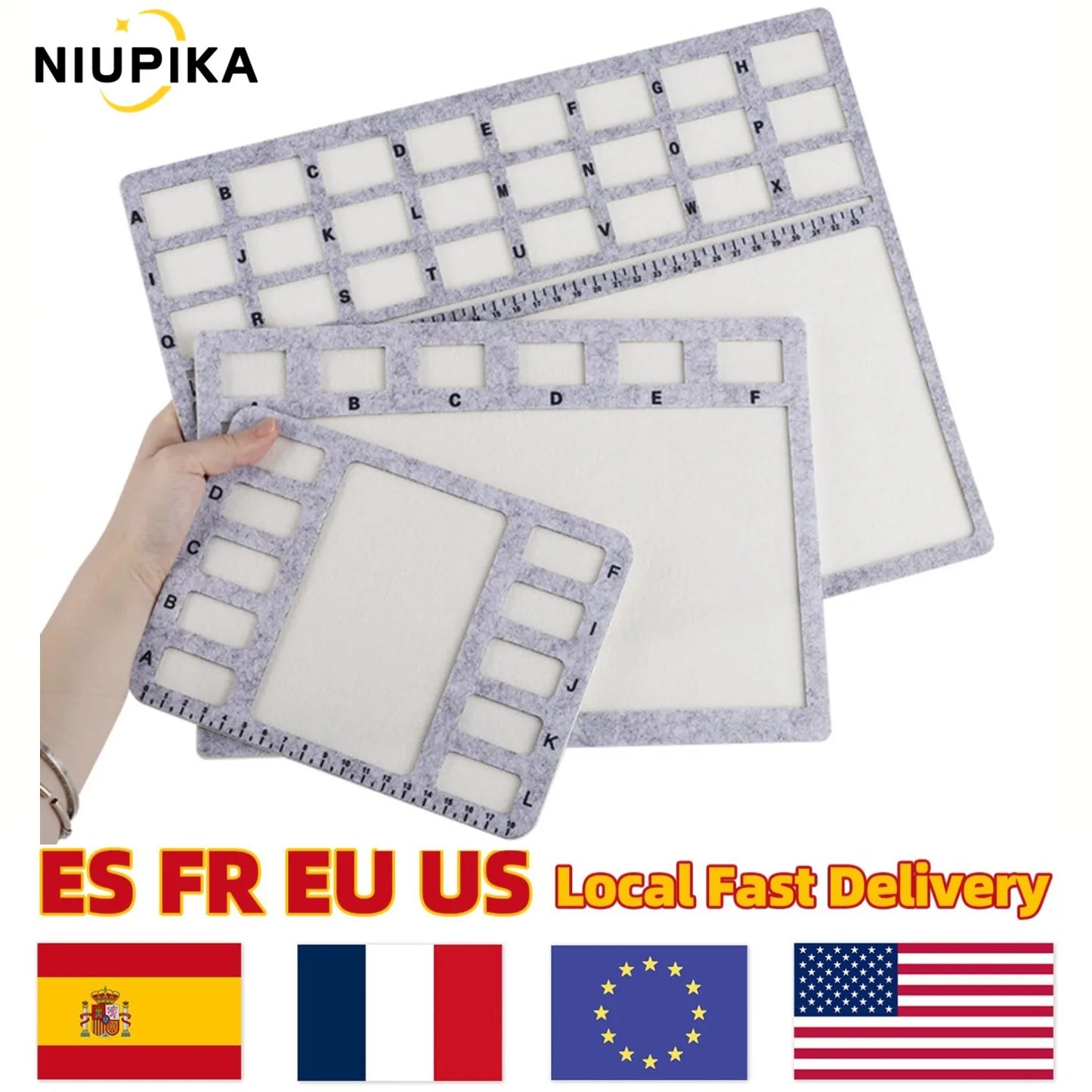 NIUPIKAH Bead Mat Tray for Jewelry Making Beading Board