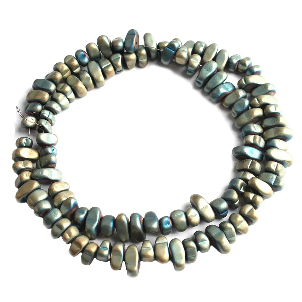 TANANTA Gold Plated Hematite Loose Spacer Beads for Jewelry Making