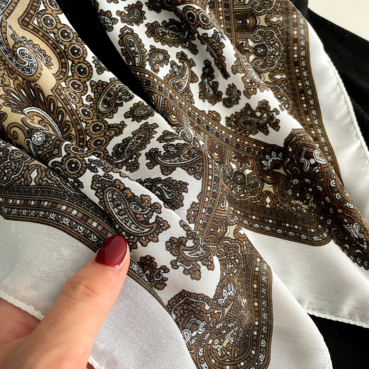 Scarf Paisley Print Square Shawl