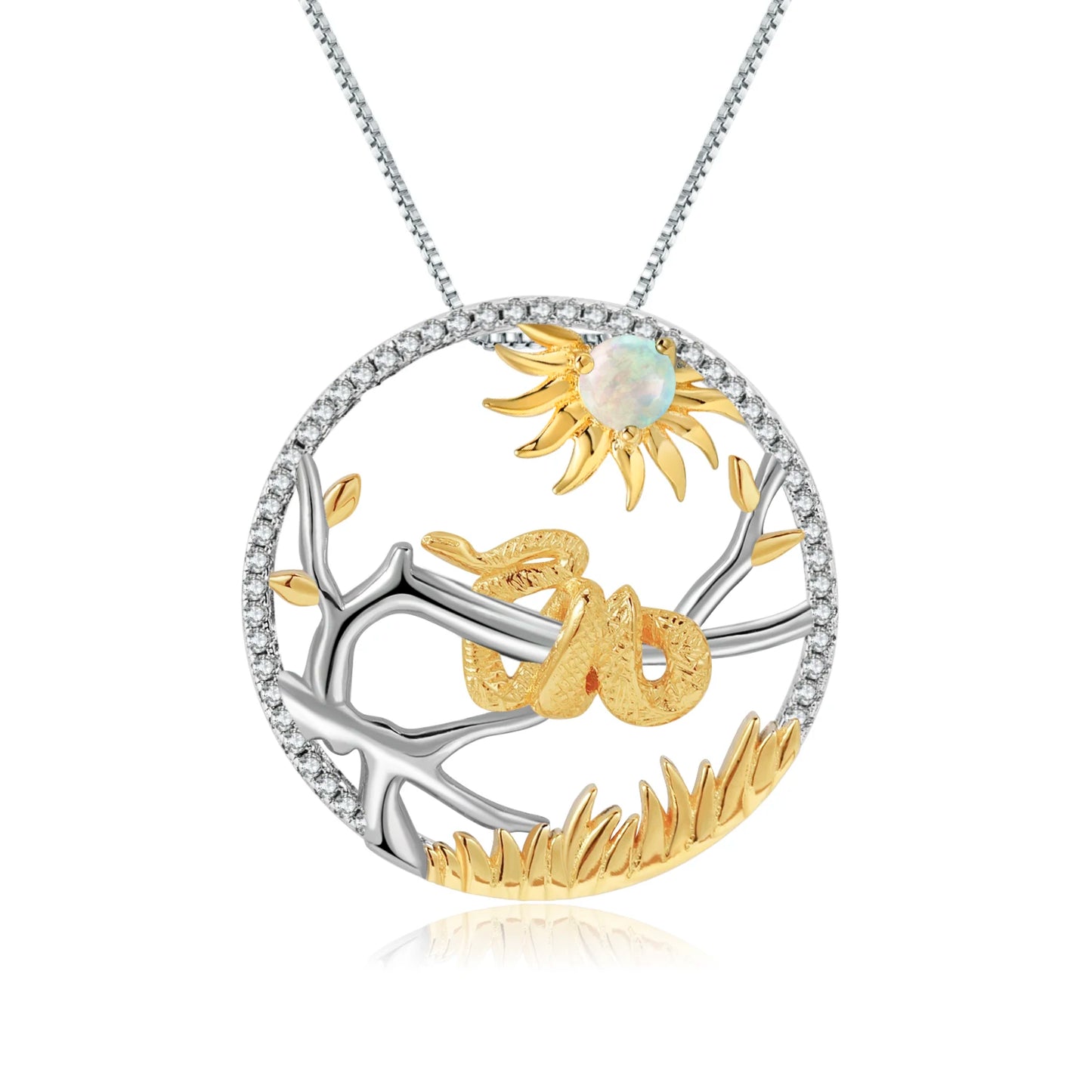 925 Necklace Silver Blue Topaz Dragon Pendant