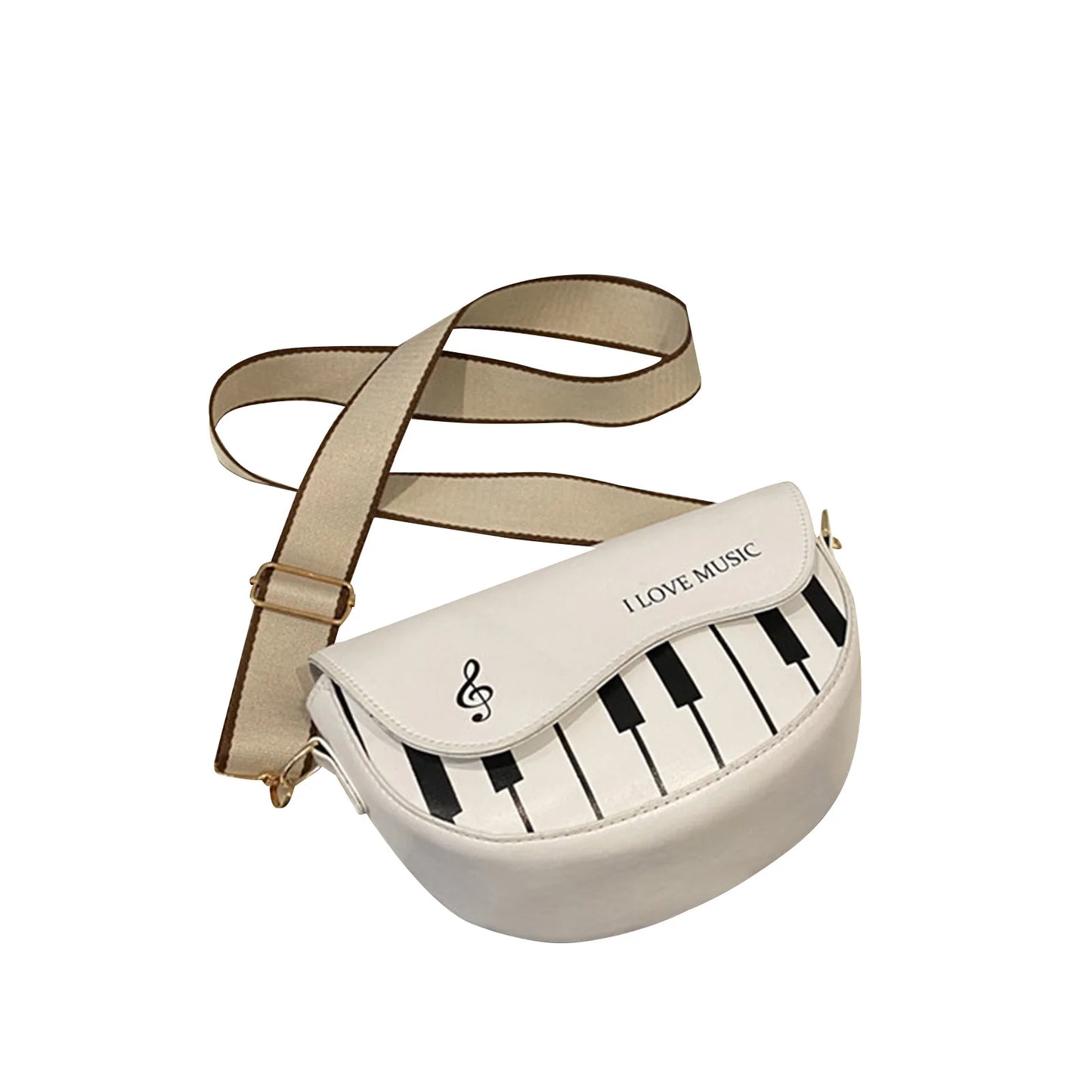 Shoulder Purse Musical Notes