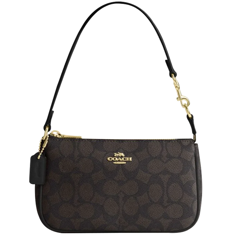 Coach Nolita Signature Canvas Clutch Bag With Logo