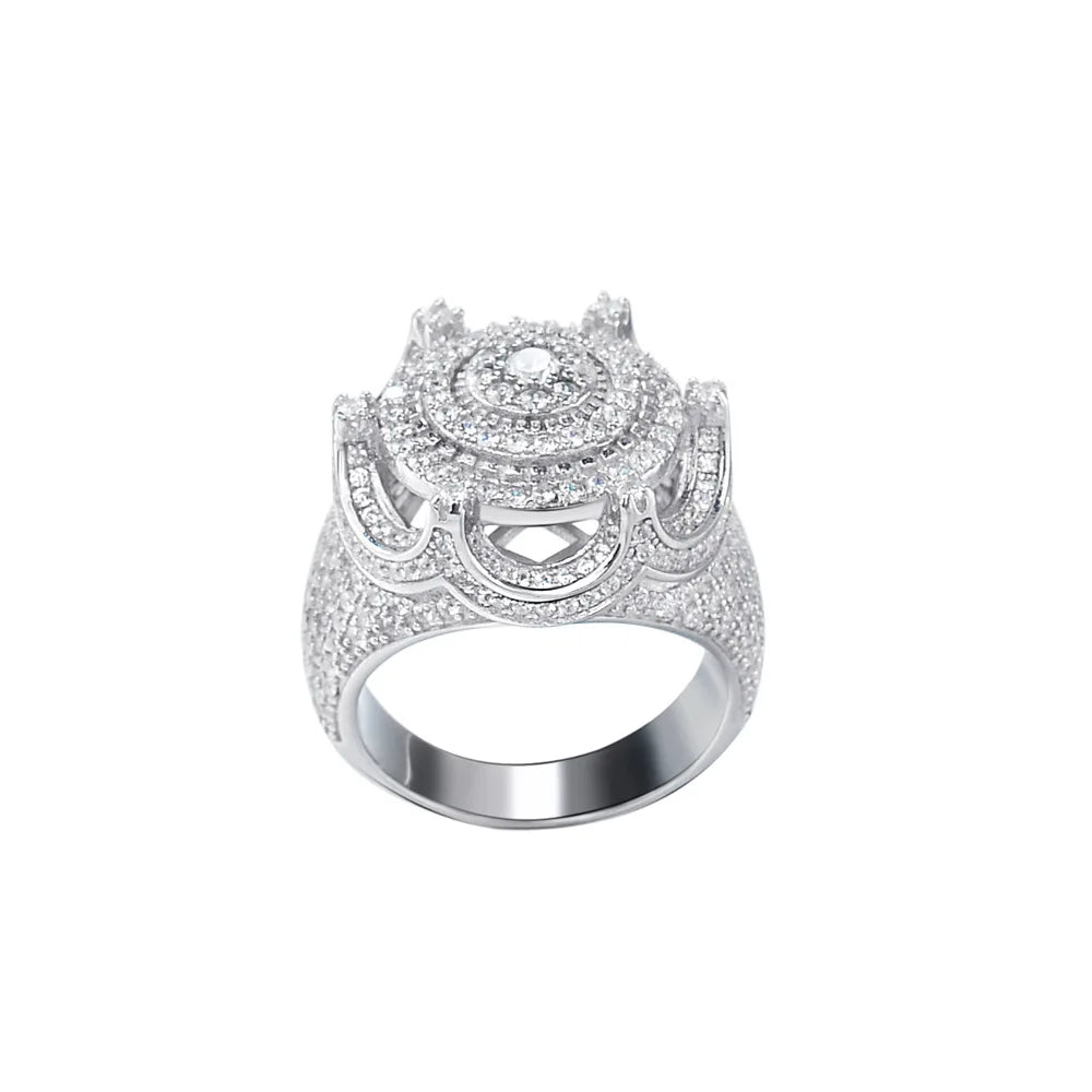 Moissanite Ring Sterling Silver