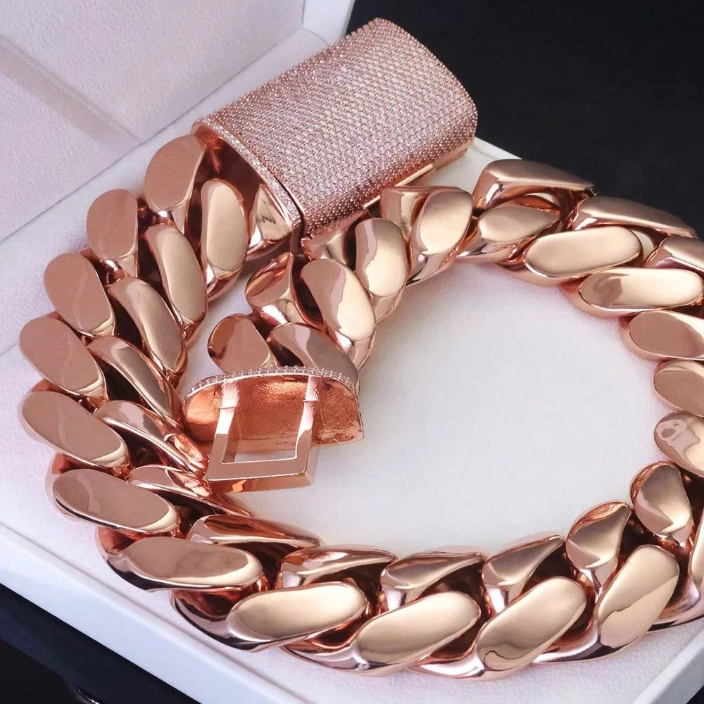 Necklace Iced CZ Box Clasp