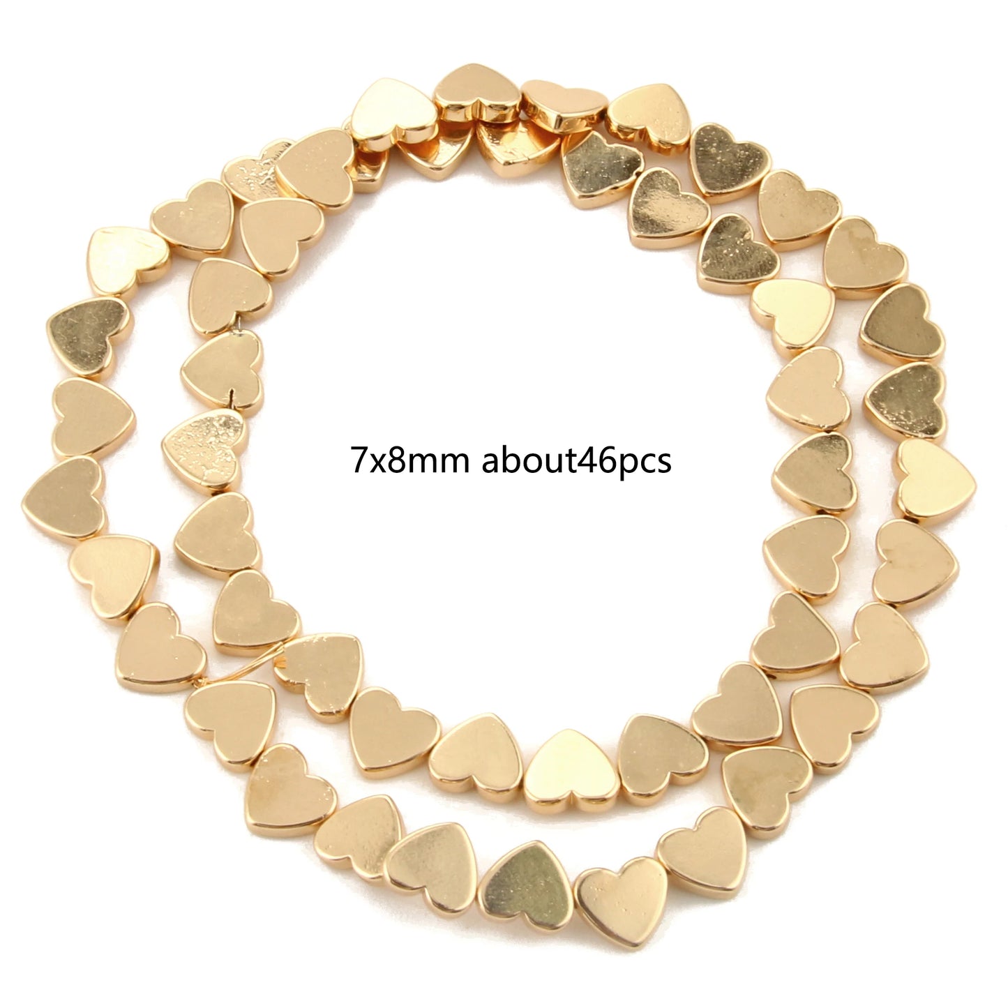 TANANTA Gold Plated Hematite Loose Spacer Beads for Jewelry Making