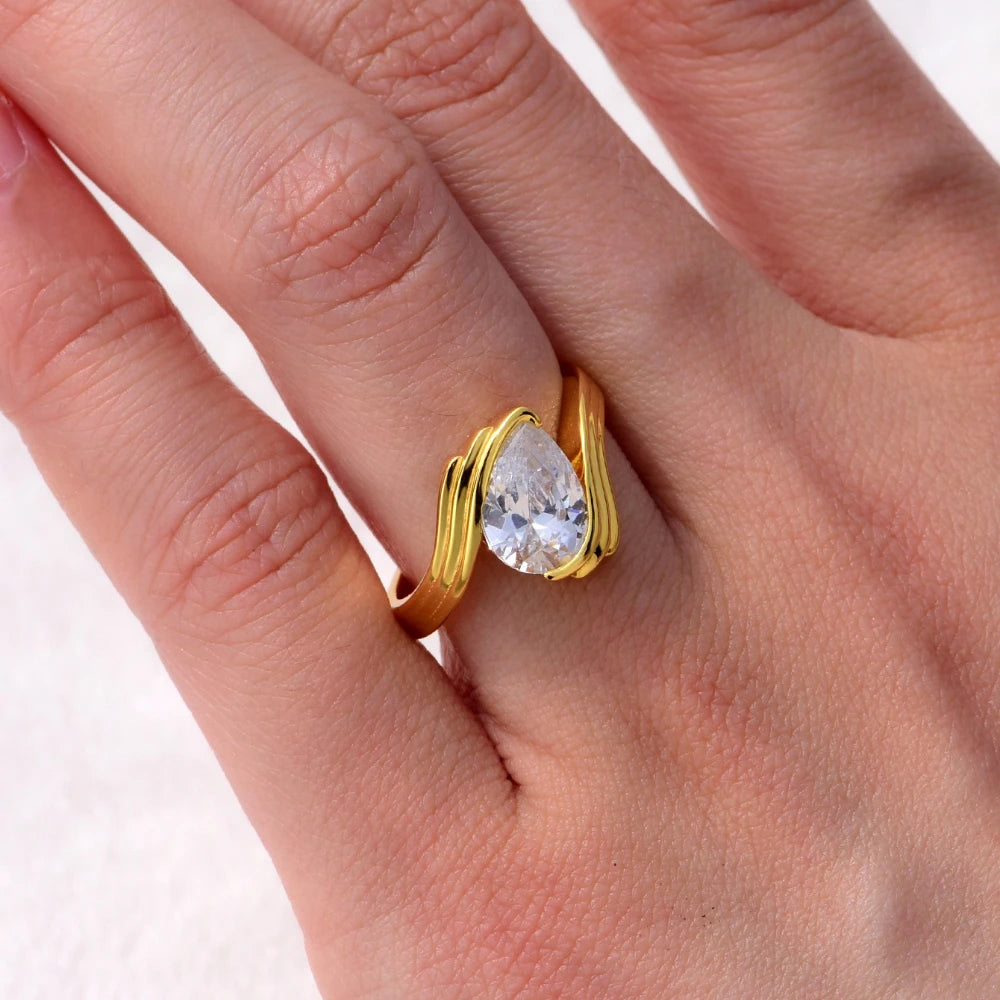Sterling Silver Moissanite Ring Set S925