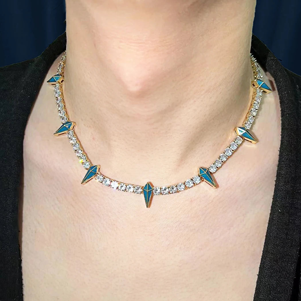 Tennis Chain Rivet  Cubic Zirconia