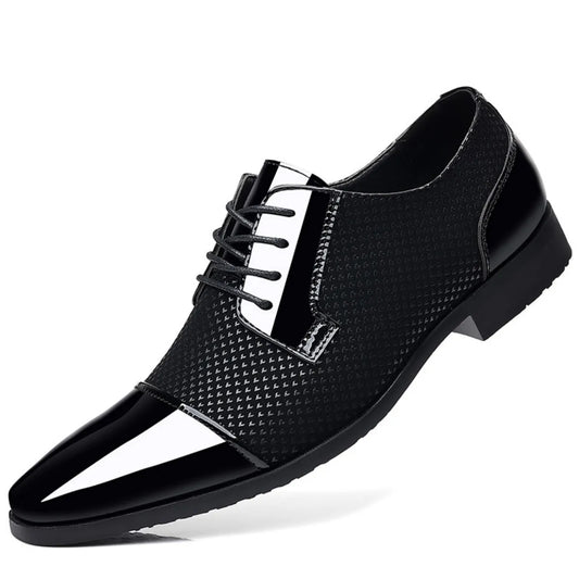 Men's Elegant Lace Up Oxfords Dress Shoes For Formal Wear