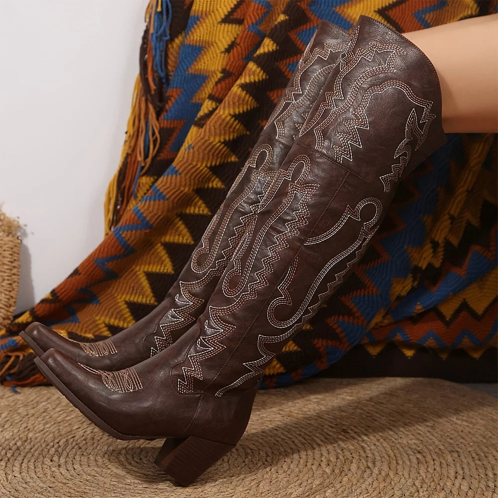 Western Boots For Women Embroidered