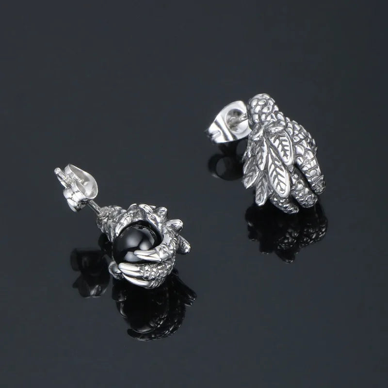 Earrings 3D Dragon Claw Studs