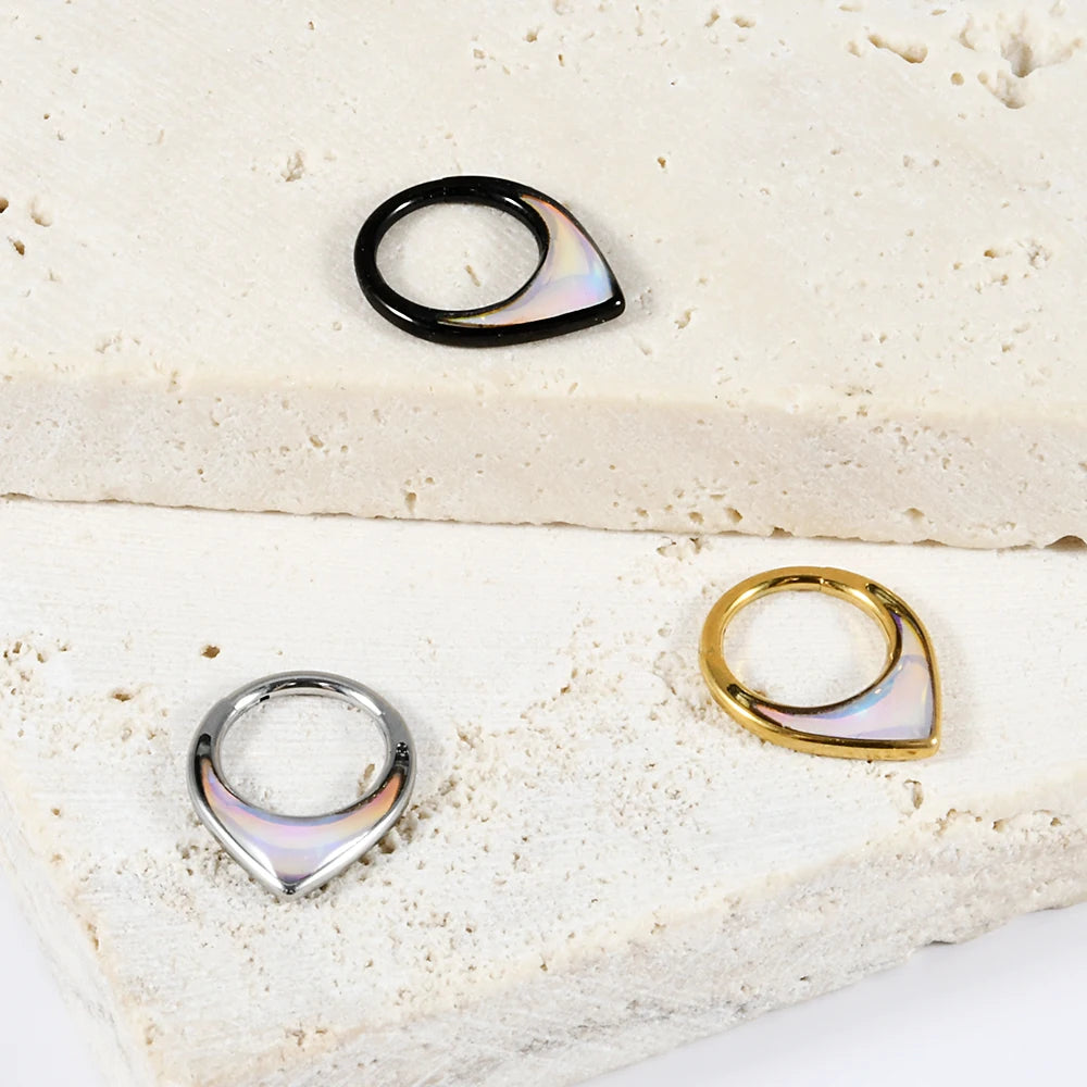 Nose Ring Septum Stainless Steel Oil Drop
