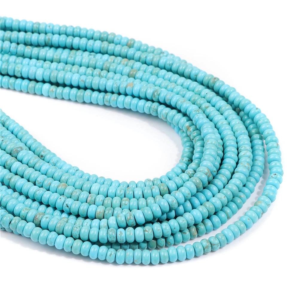 Natural Stone Abacus Shaped Disc Beads For Jewelry Making