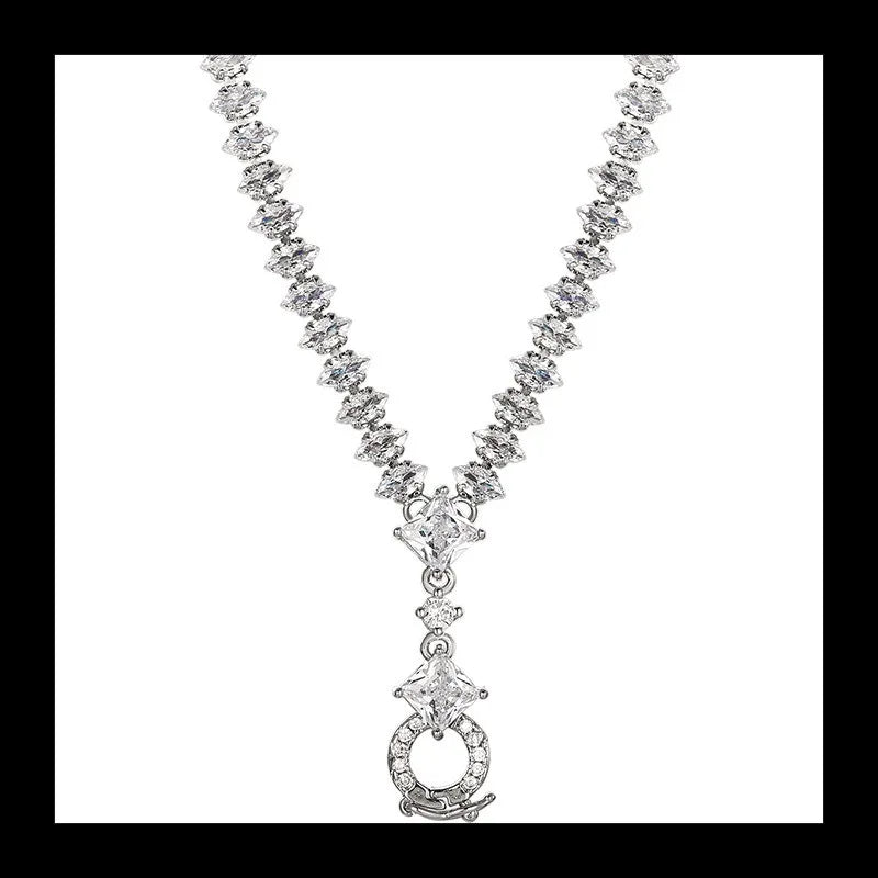 Necklace With Removable Button Horse Head Chain