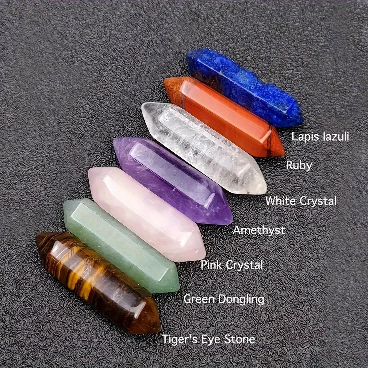 Crystal Chakra Pillar Set 14 Pieces For Yoga Energy And Home Decor