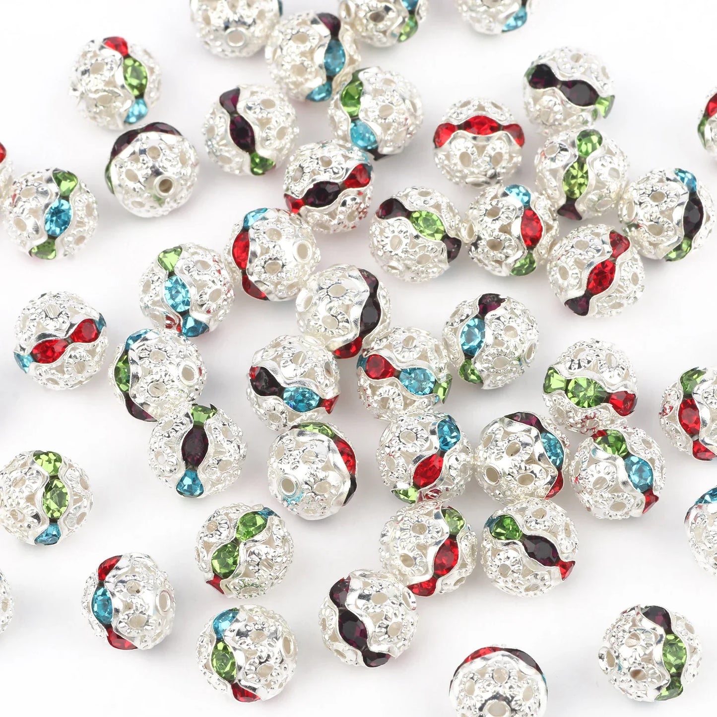 Rhinestone Ball Shape Beads For Jewelry Making