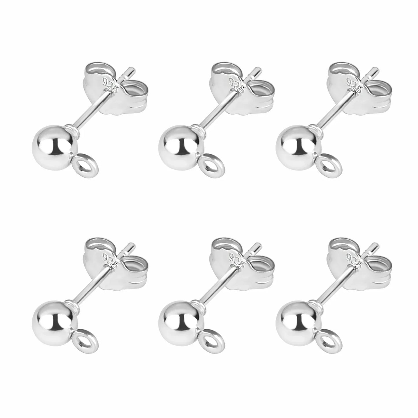 925 Silver Earring Studs Blank Post Base Pins