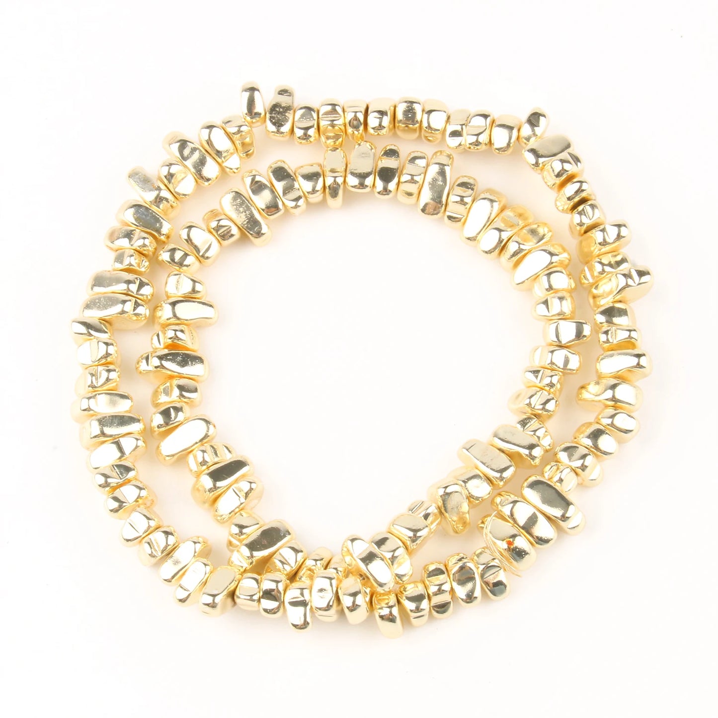 TANANTA Gold Plated Hematite Loose Spacer Beads for Jewelry Making