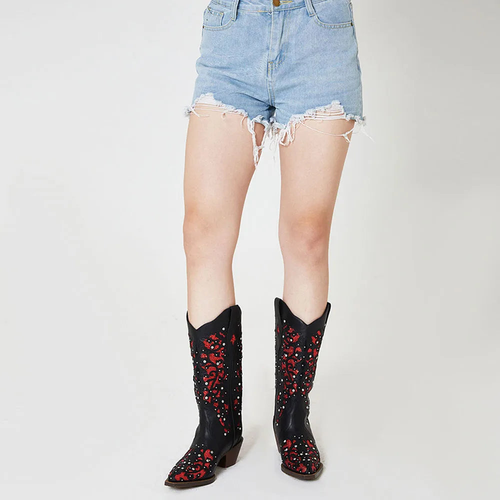 Cowgirl Rhinestone Crystal Western Boots