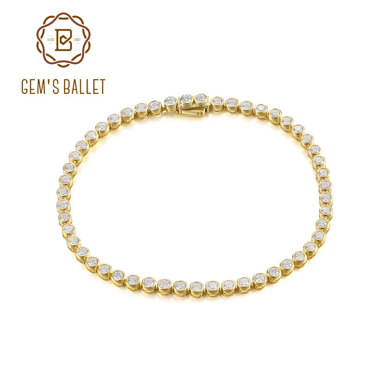 Moissanite Bracelet Set 14K Gold