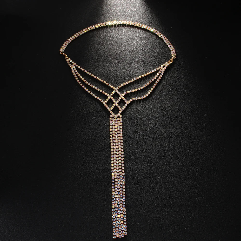 Back Chain Body Jewelry With Tassels