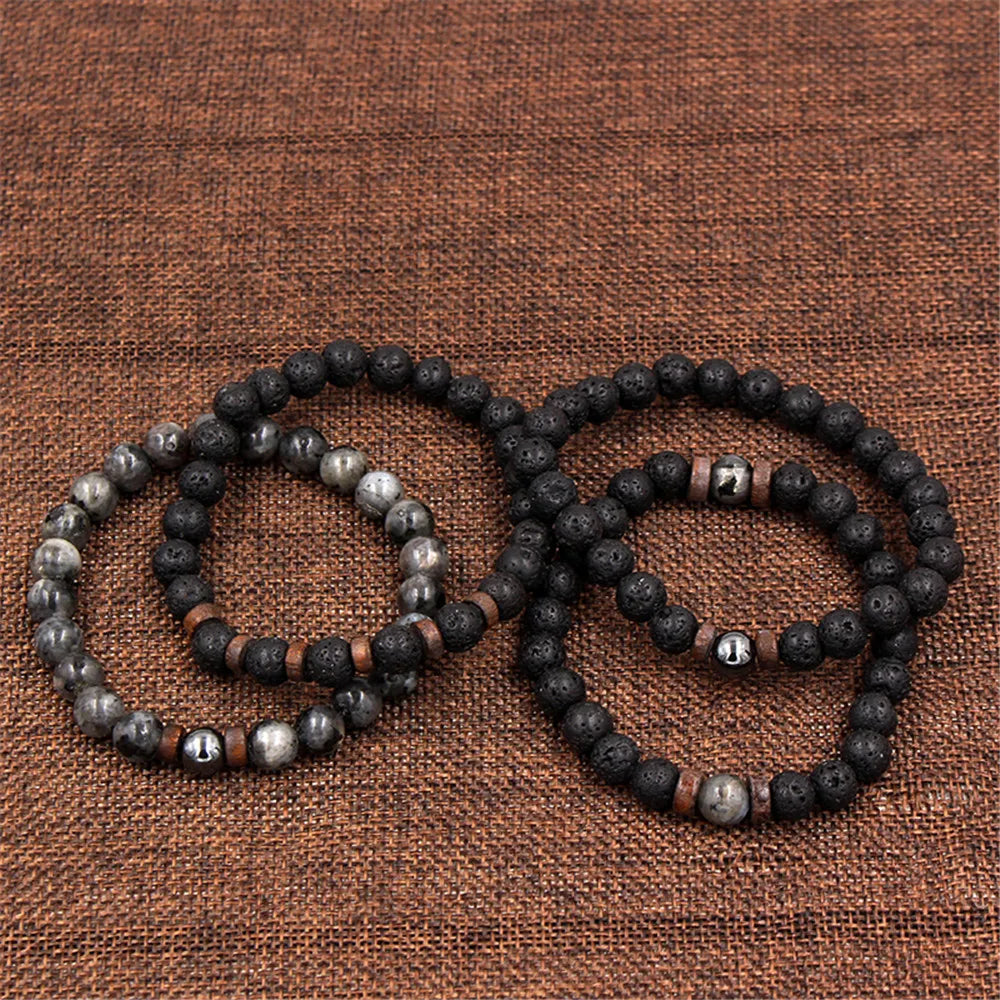 Volcanic Stone Bracelet For Men Women Tibetan Buddha