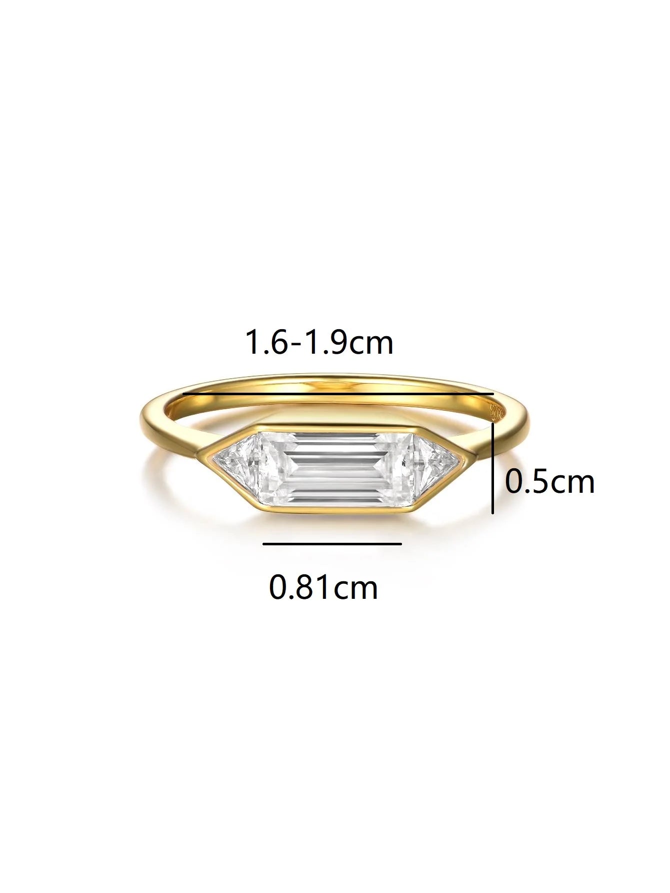 925 Silver Moissanite Ring Fine Jewelry Unisex Gift Idea
