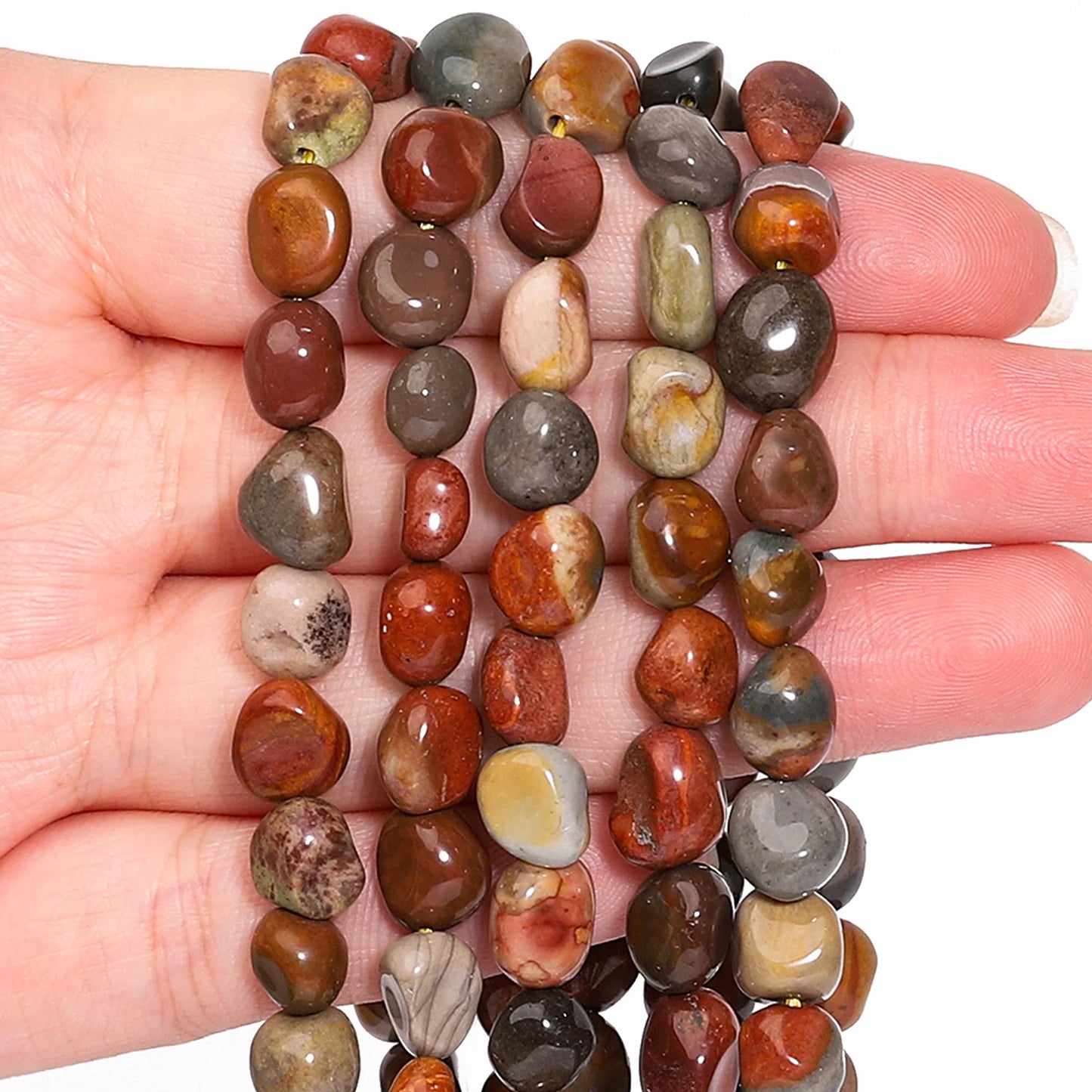 Red Jasper Indian Agate Rose Quartz Beads For Jewelry Making