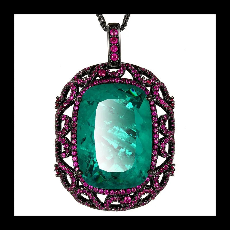 Copper Bottom Gold Plated Pendant Necklace With Zircon