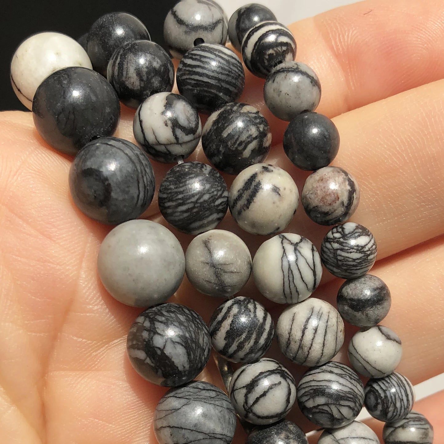 Natural Stone Round Beads Yooperlite Fire Sodalite Loose Spacer Beads