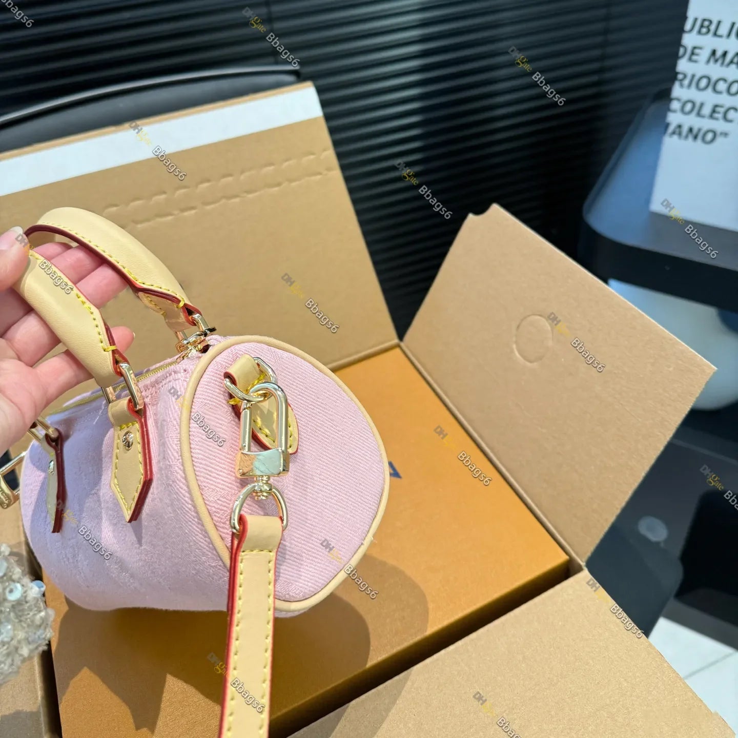 Clutch Mini Denim Leather