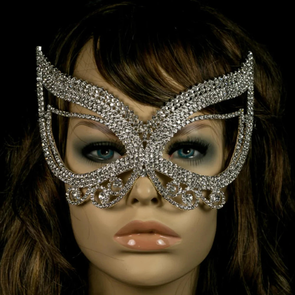 Cosplay Rhinestone Half Face Carnival Mask