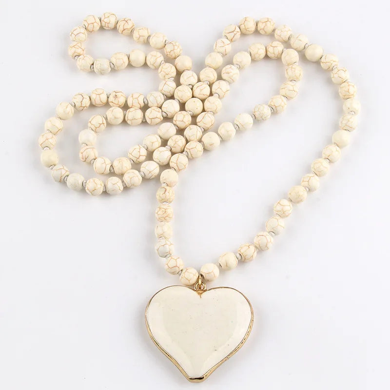 Handmade Knotted Beaded Necklace
